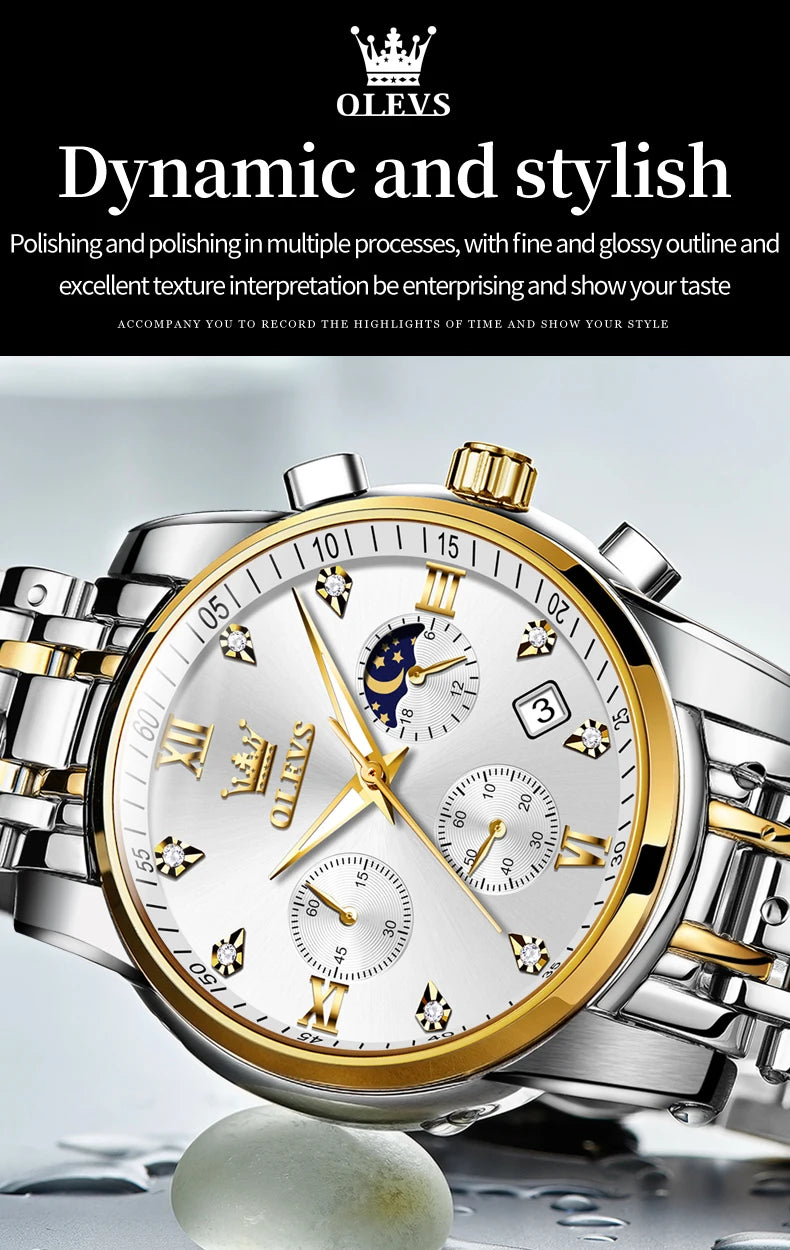 Luxury Stainless Steel Wristwatch For Men