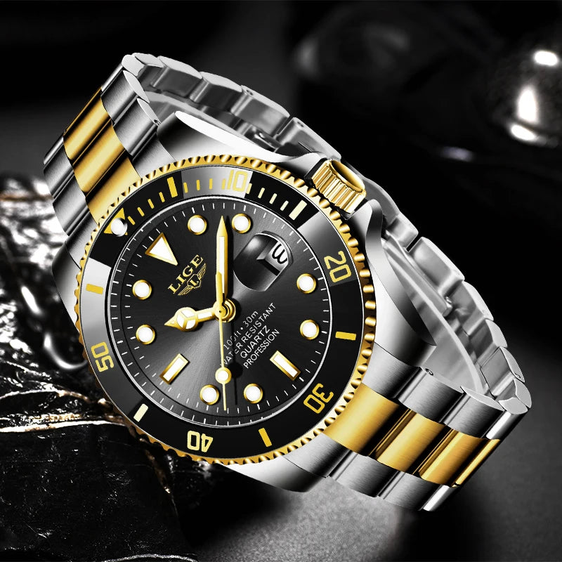 Men's Luxury Wristwatch Luxury, Date Quartz  Stainless Steel Watch