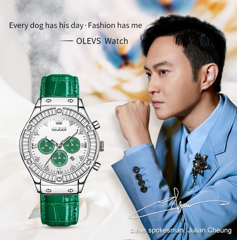 Analog Quartz Watch for Women Leather Strap Waterproof Luxury Elegant