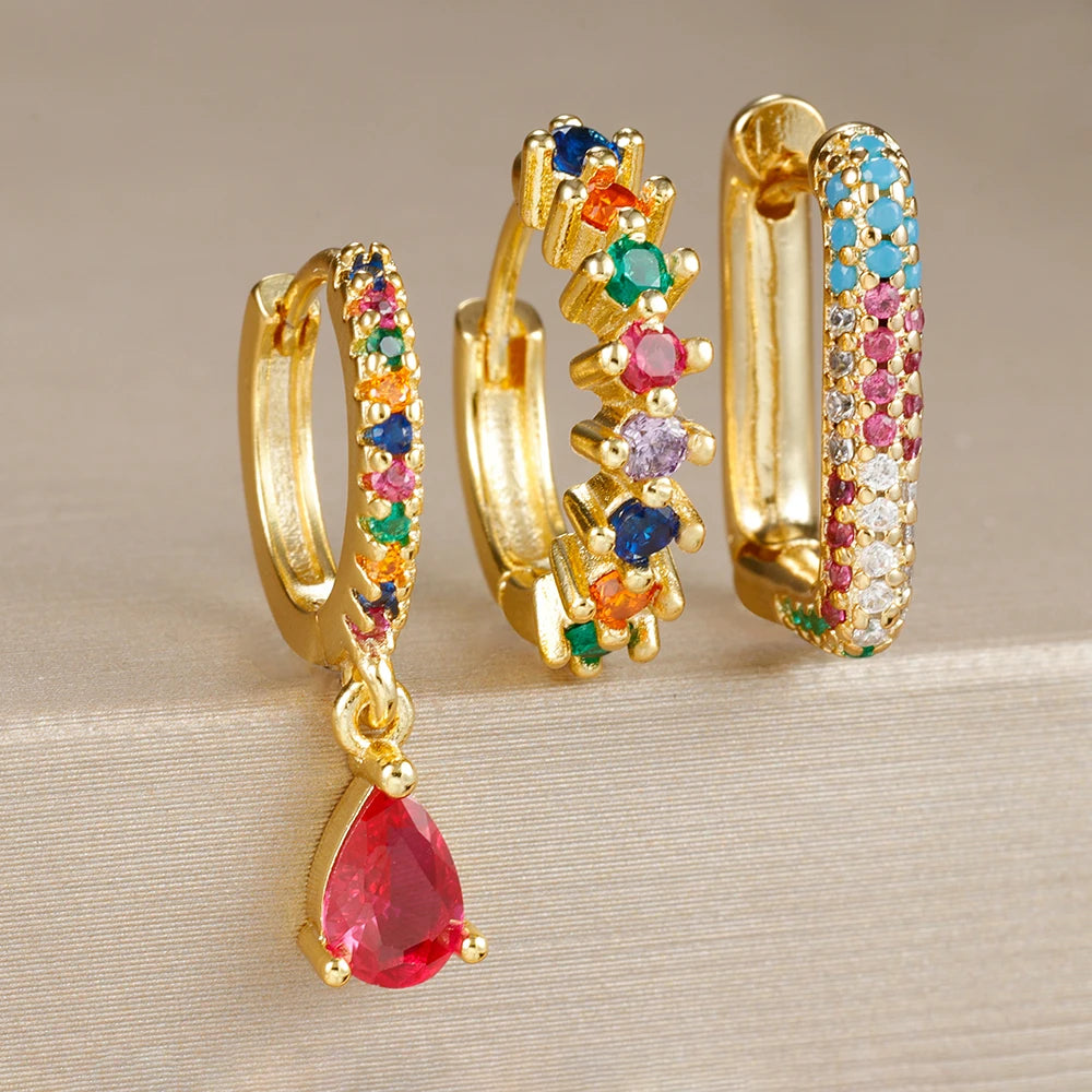 Multi-Shape Earrings Set