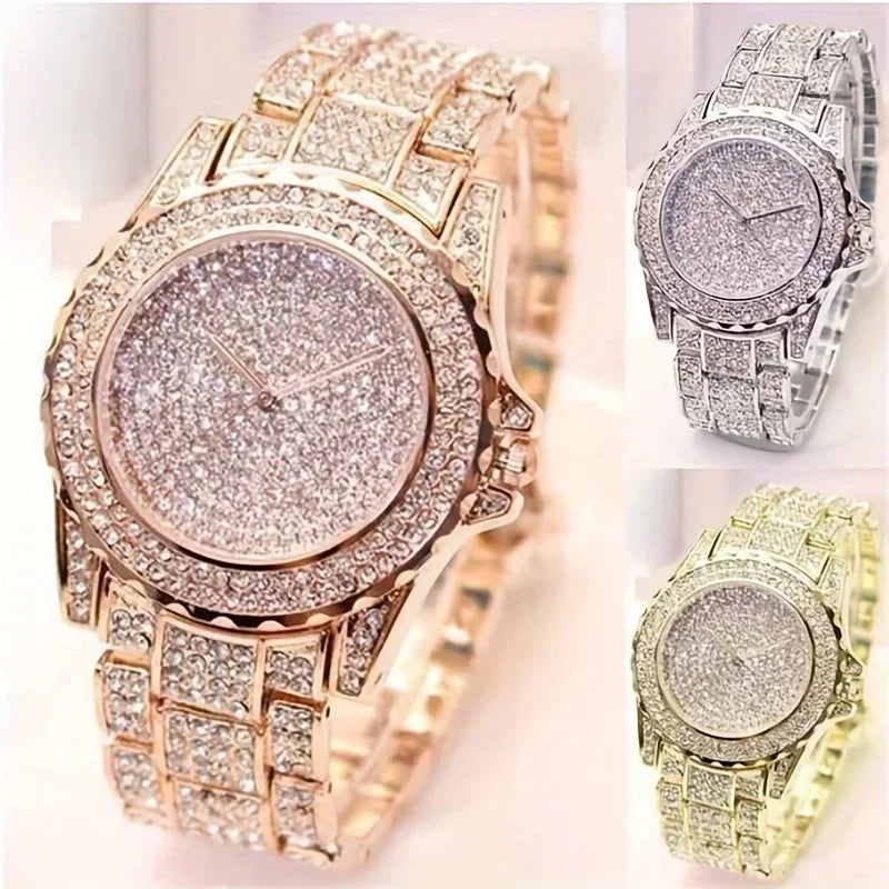 Fashion Crystal Full Steel Women Watches Ladies Wristwatch Quartz Woman