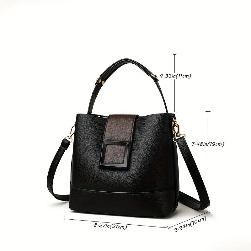 Elegant Bucket Bag with Adjustable Shoulder Strap -Versatile and Lightweight