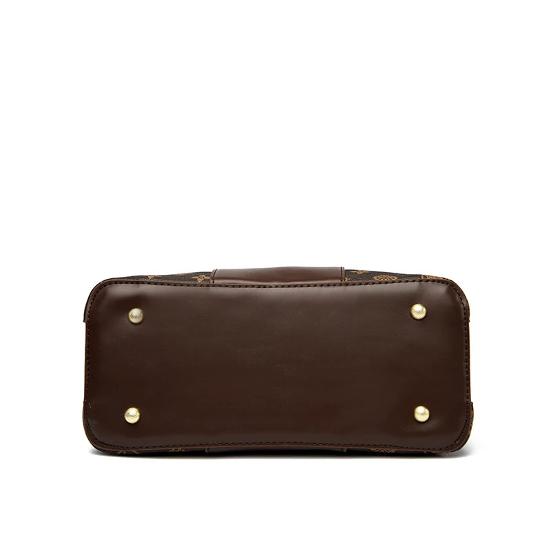 Luxury Handbag Fashion Print Large Capacity Soft Leather