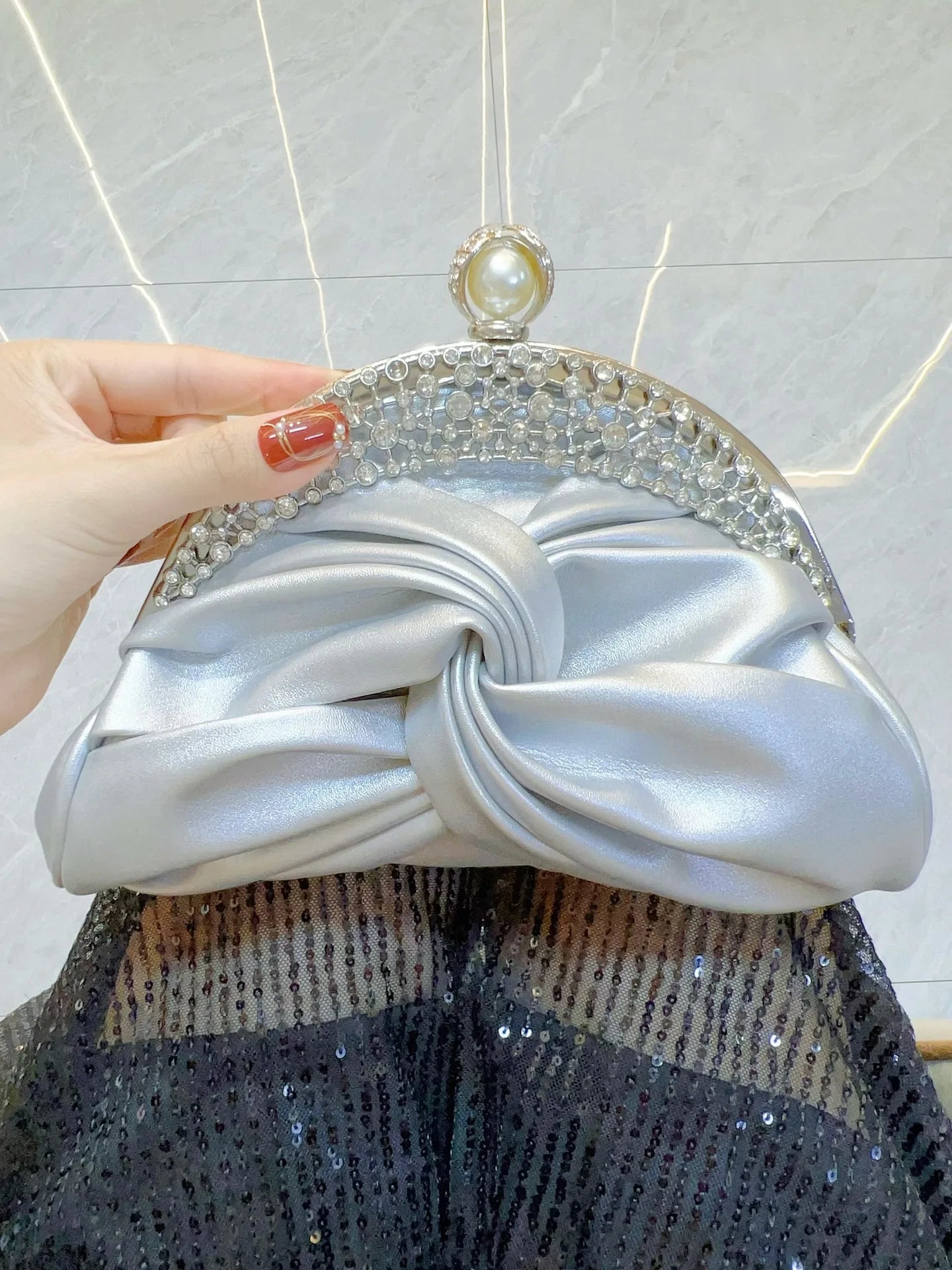 Luxury Women  Fashion Design Handbags Sparkling Banquet Clutch Bag