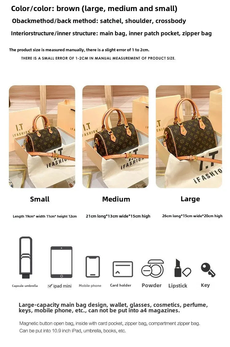 Women's Pillow Handbag Vintage Floral.Fashionable And Stylish Bag