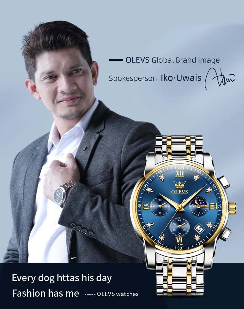 Luxury Stainless Steel Wristwatch For Men