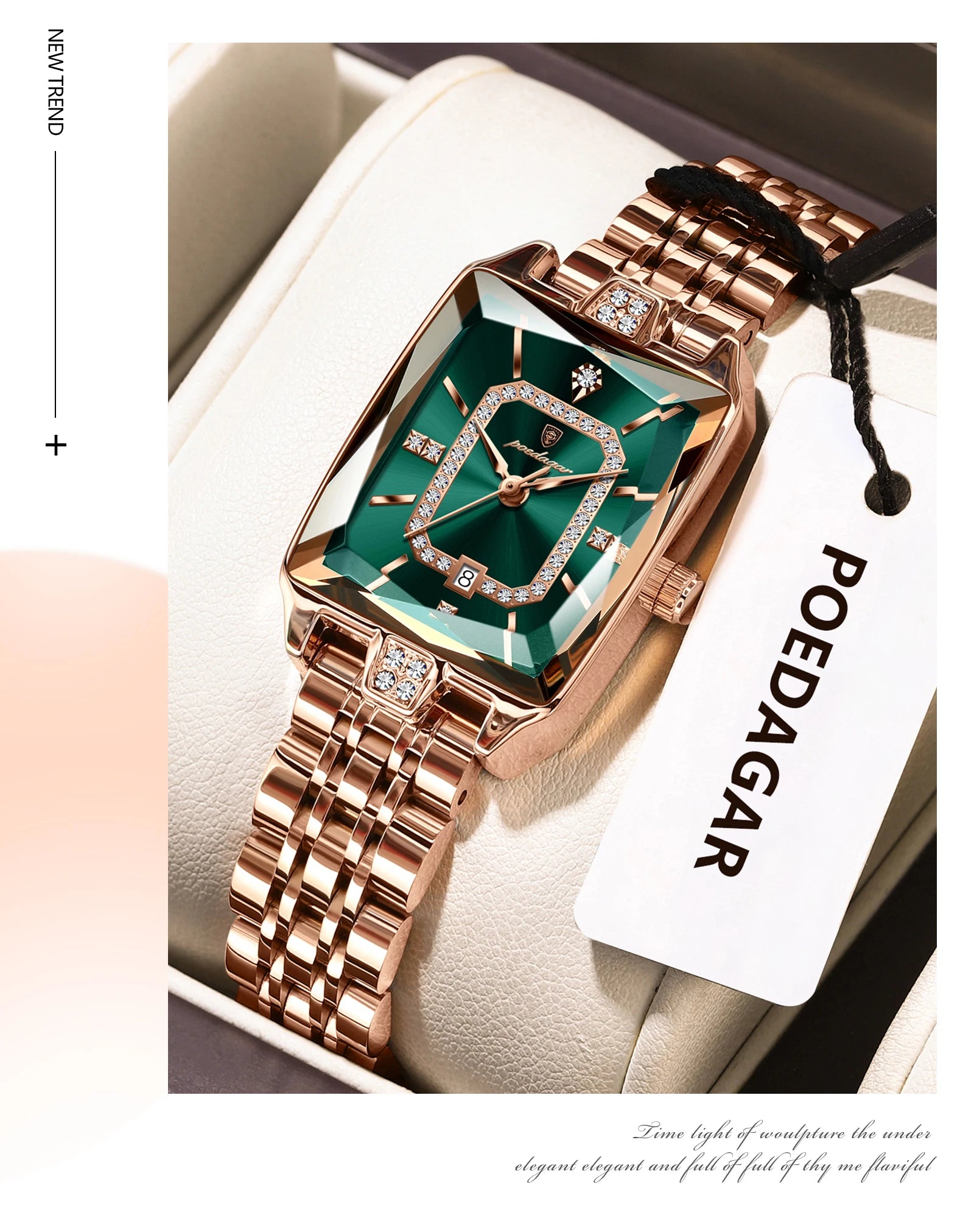 Luxury Ladies Wristwatch. Waterproof and Stainless Steel