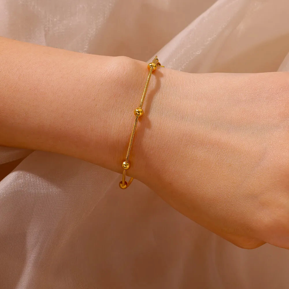 Gold Beaded Bracelet