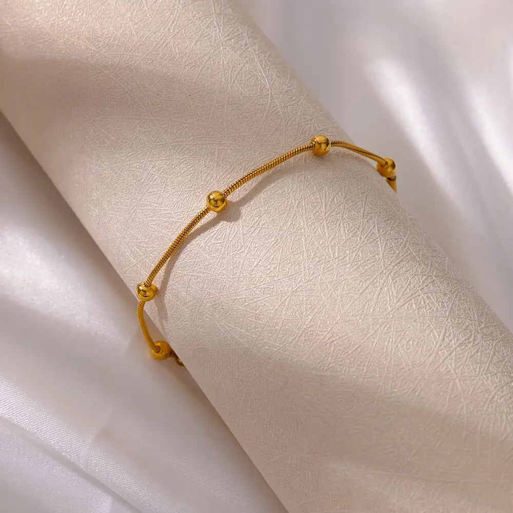 Gold Beaded Bracelet