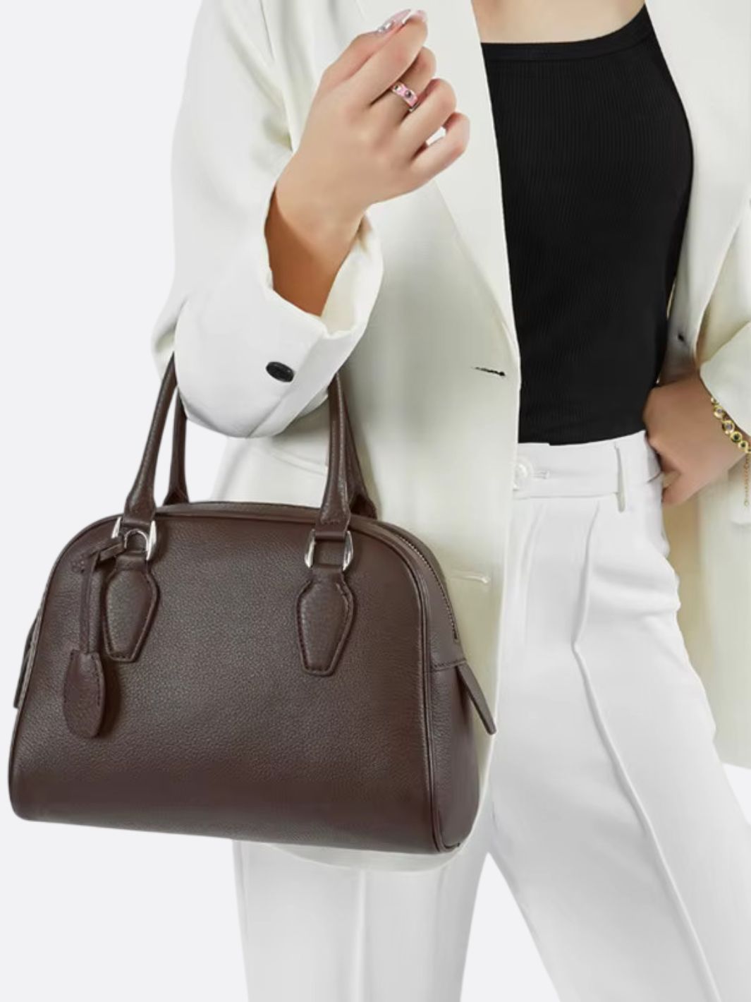 Classic Genuine Leather Office Briefcase Bag - Oreela
