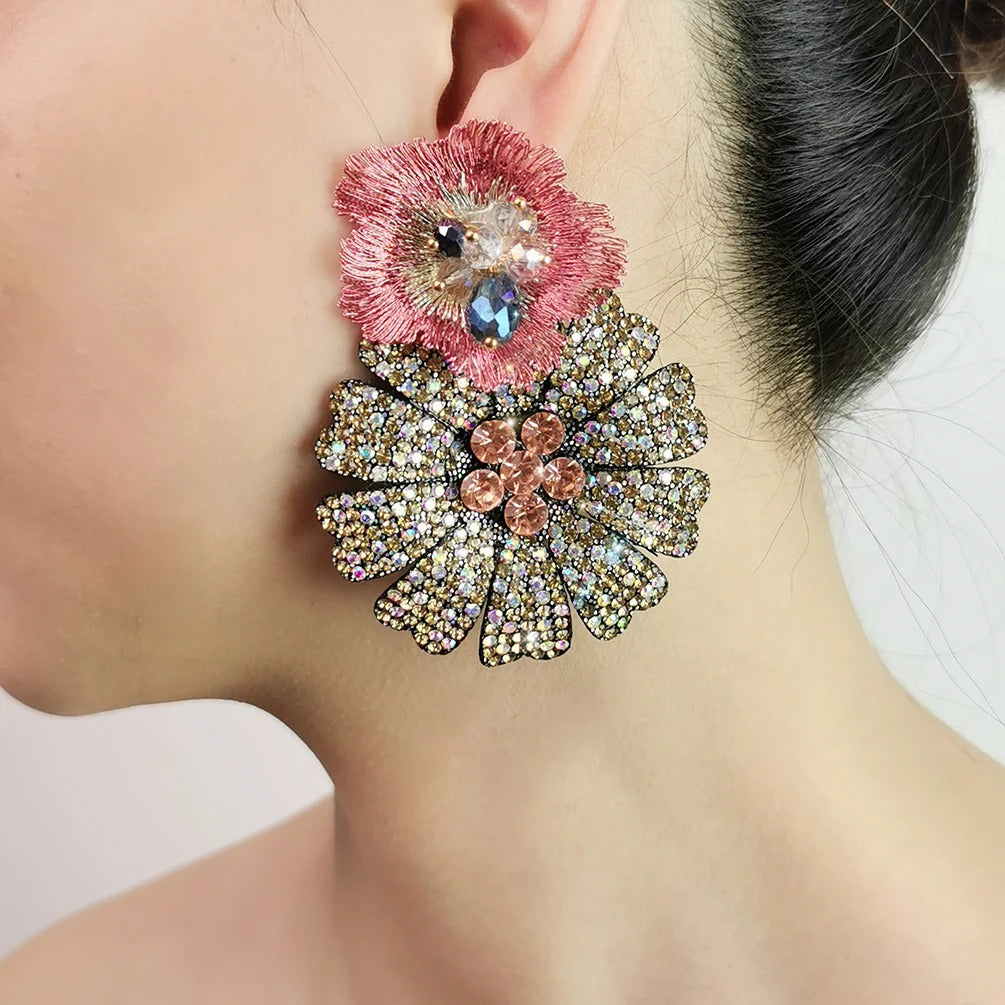 Rhinestone Crystal Dangle Earrings