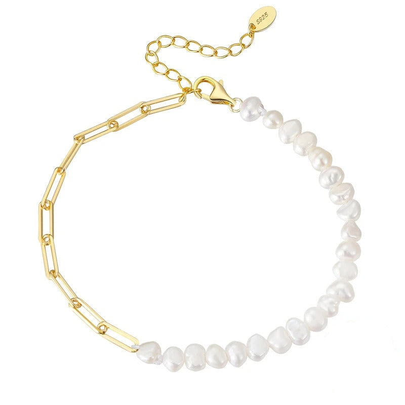 925 Silver Pearl Bracelet