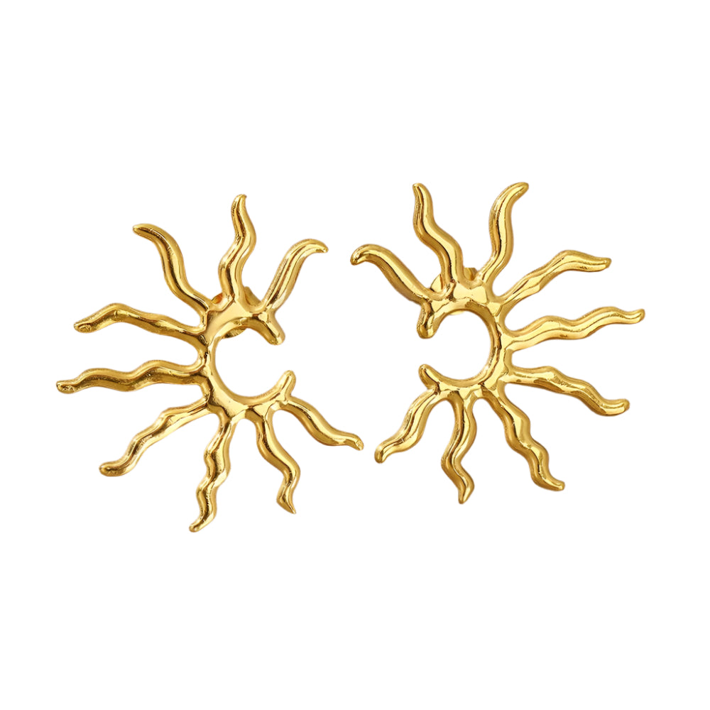 Blazing Sun Sculpted Earrings