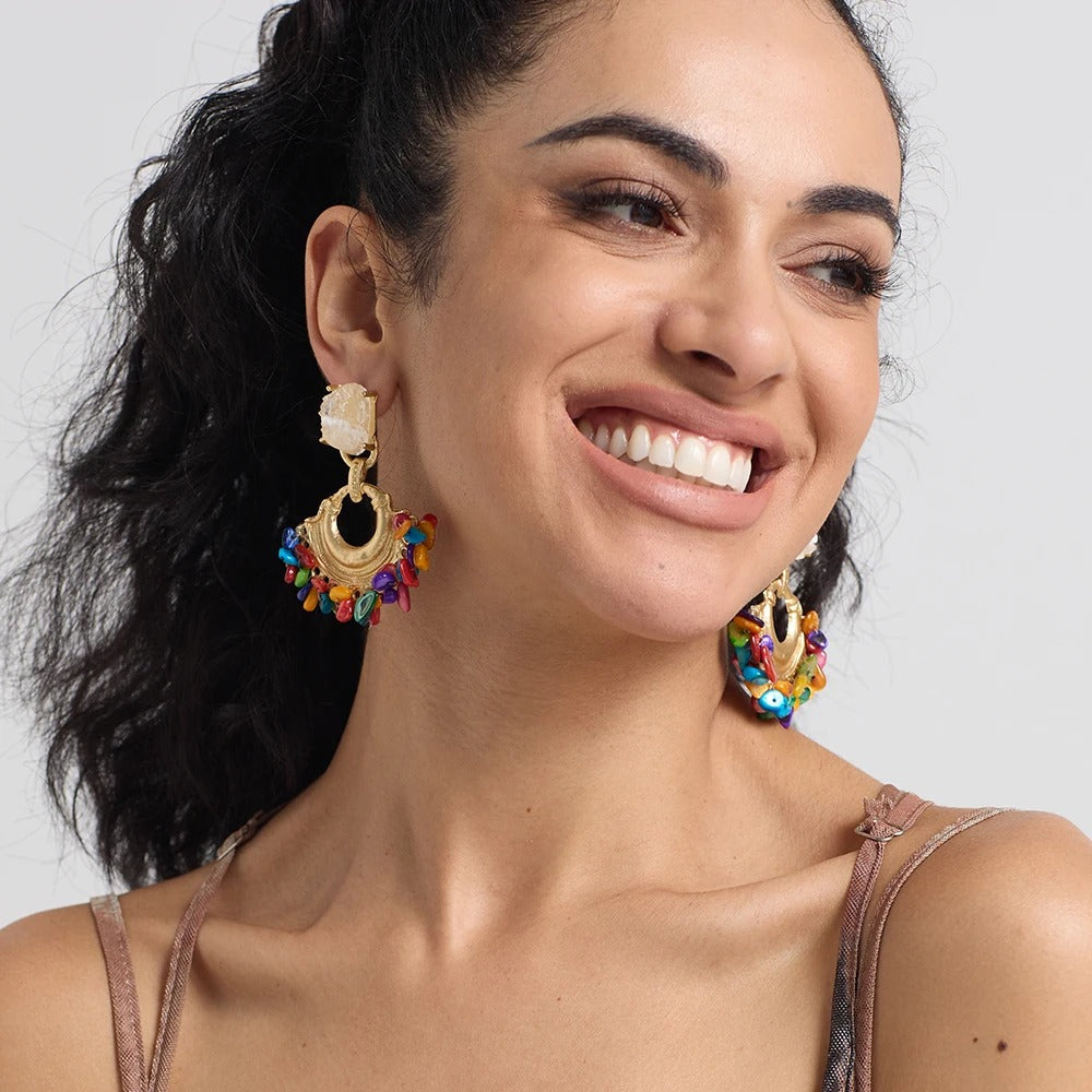 Vintage Rhinestone Drop Earrings
