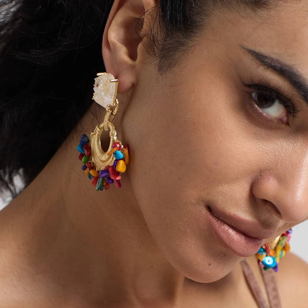 Vintage Rhinestone Drop Earrings