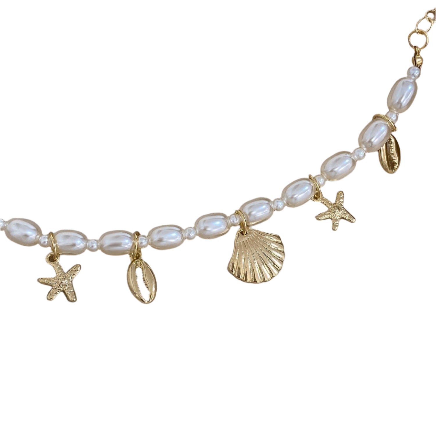 Bohemian Starfish & Shell Pearl Bracelet