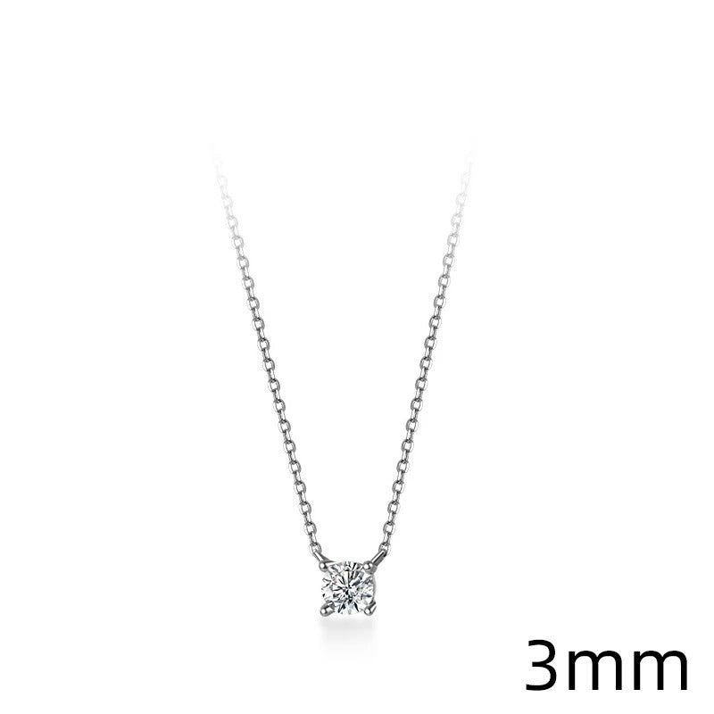 Sterling Silver Geometric Pendant Necklace