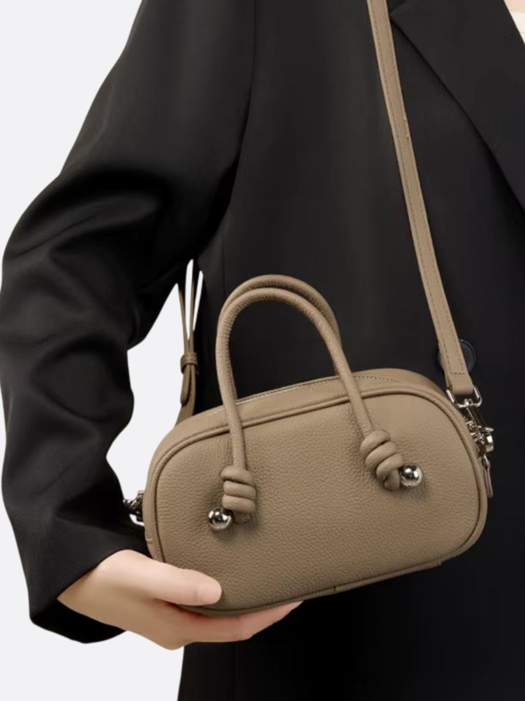Rectangular Genuine Leather Handbag for Women - Oreela