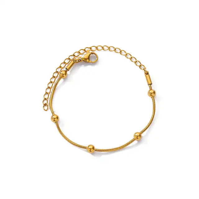 Gold Beaded Bracelet