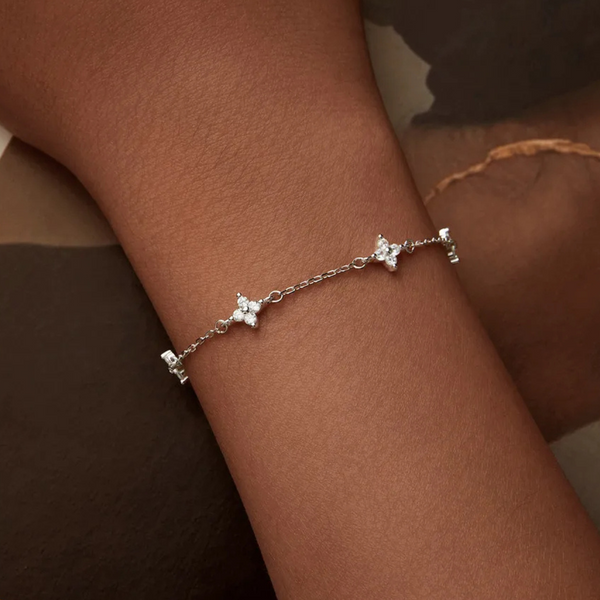 Silver Flower Bracelet