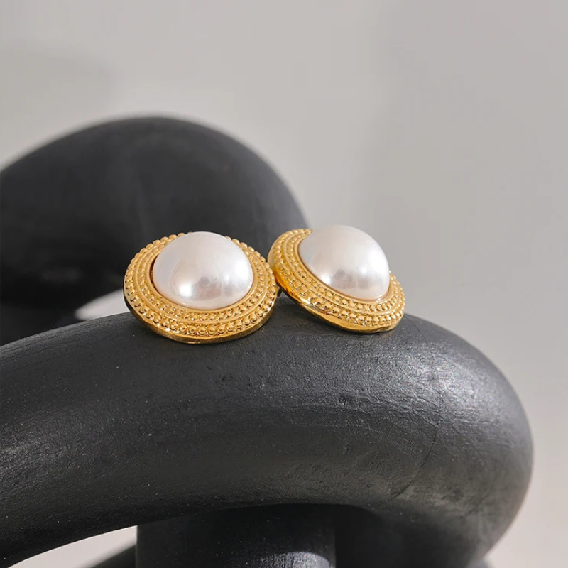 Plated Pearl Studs