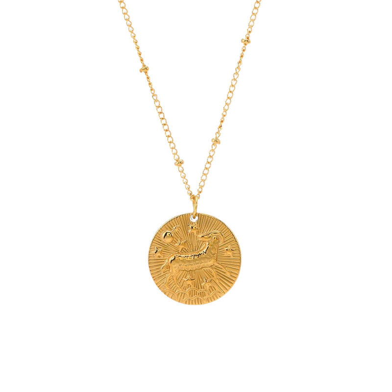 Zodiac Golden Amulet Necklace