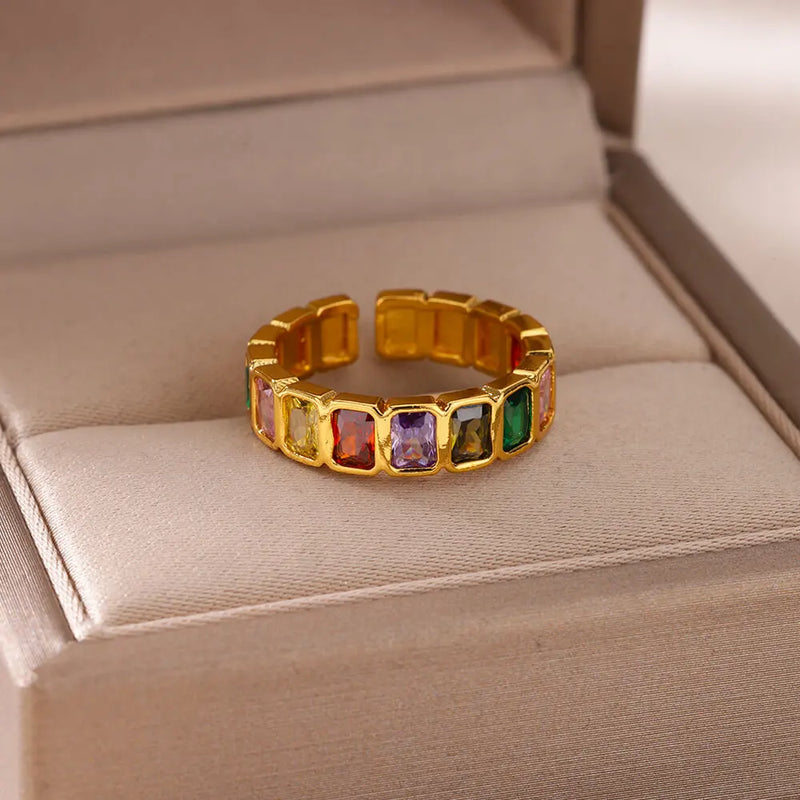 Spectrum Gemstone Ring