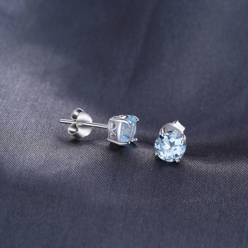 Aquamarine Stud Earrings