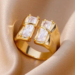 Dual Radiance Gold Ring