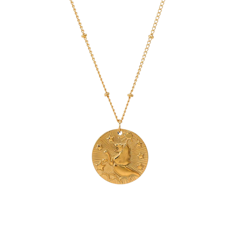 Zodiac Golden Amulet Necklace