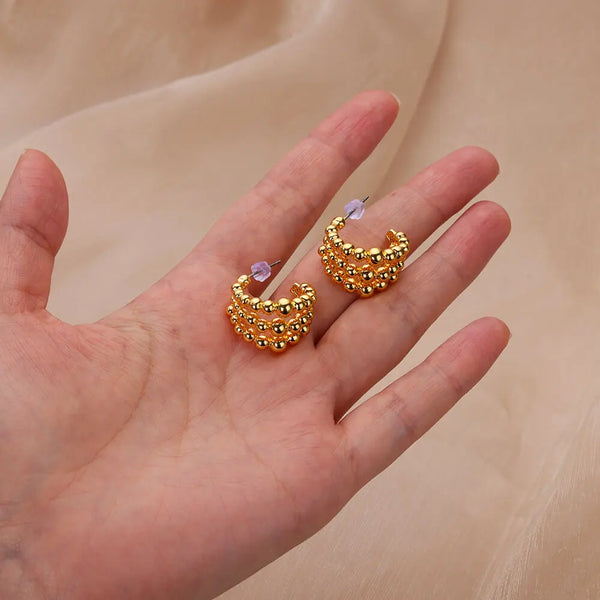 Luna Beaded Stud Earrings