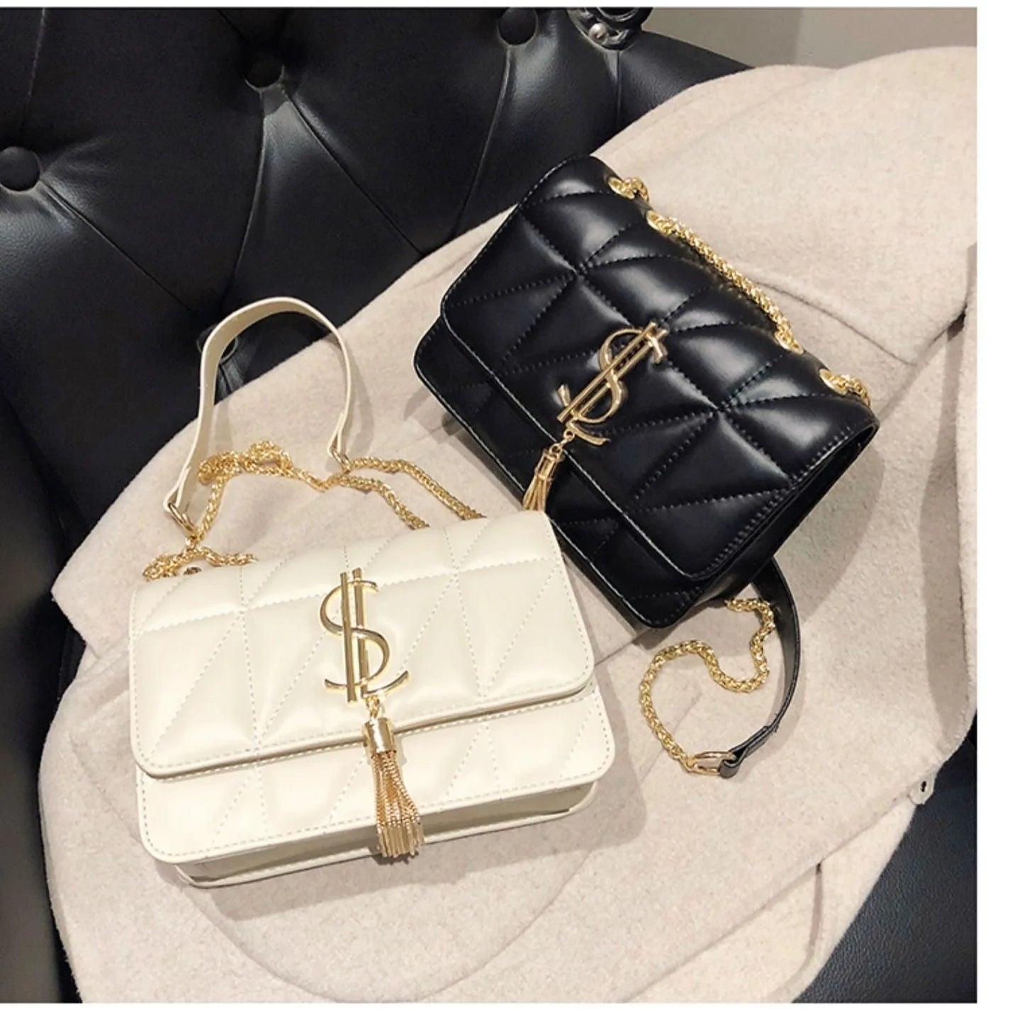 All Leather  Fragrant Style Chain  Crossbody Bag. New design.