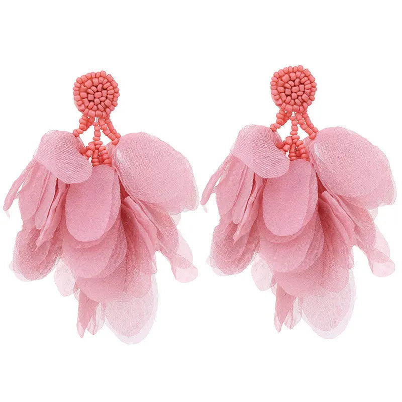 Bohemian Flower Tassel Earrings