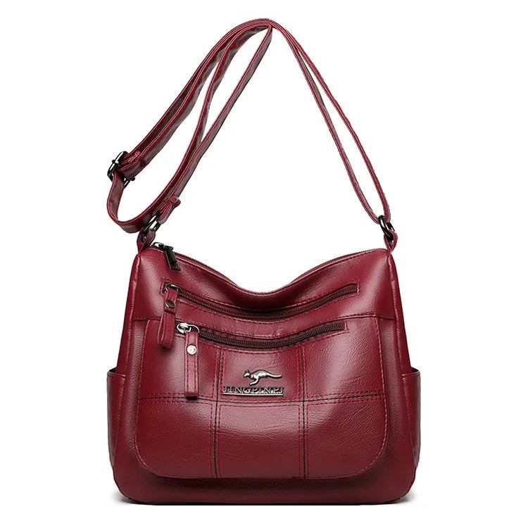 Leather Luxury Handbag. Shoulder Crossbody Handbag