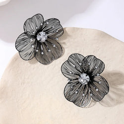 Glass Flower Stud Earrings