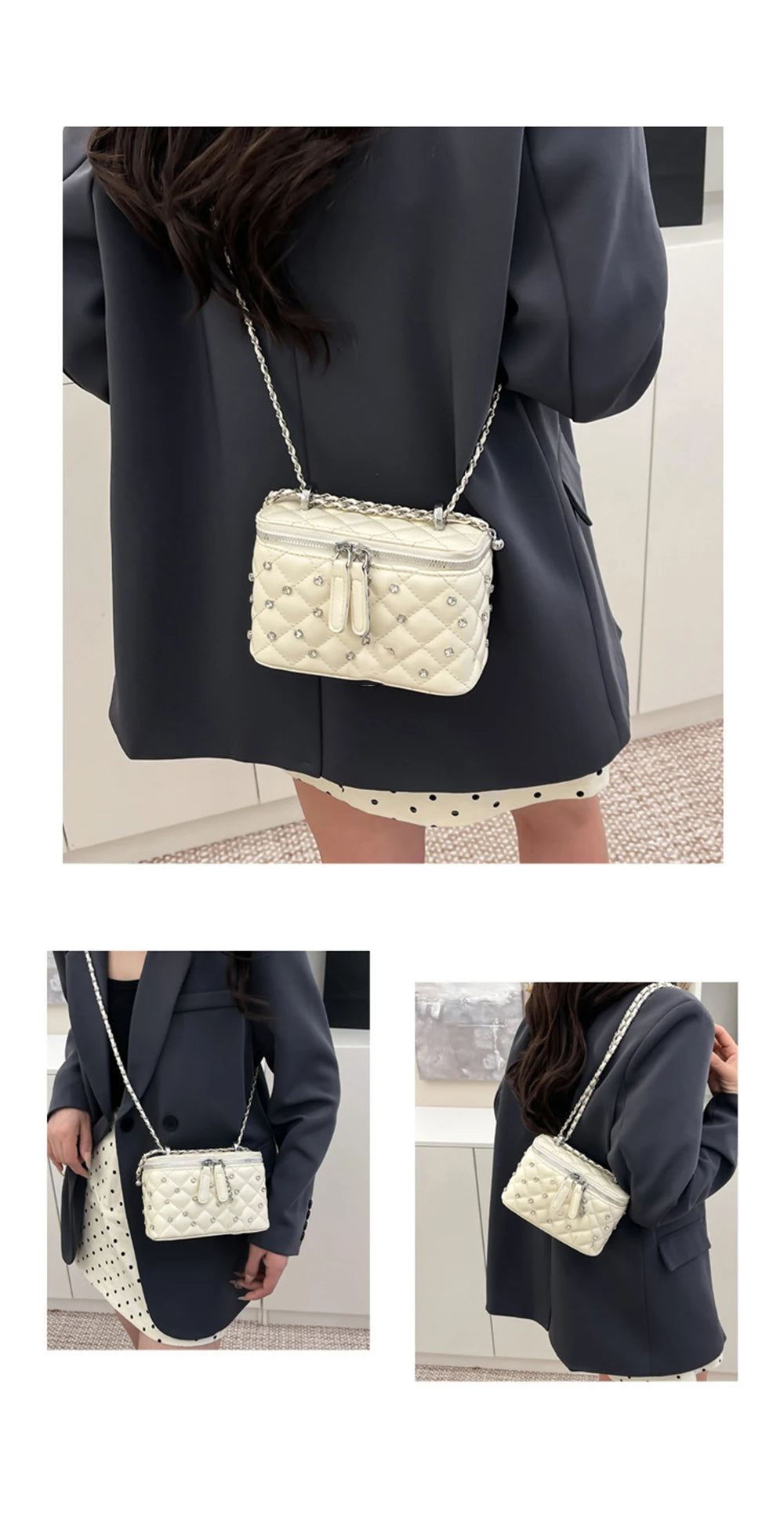 A Chain Leather Handbag. Spring Summer Female Crossbody Bag