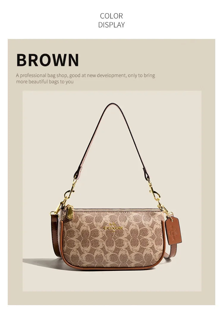 Fashionable Underarm Printed Handbag .High-End Versatile Crossbody bag