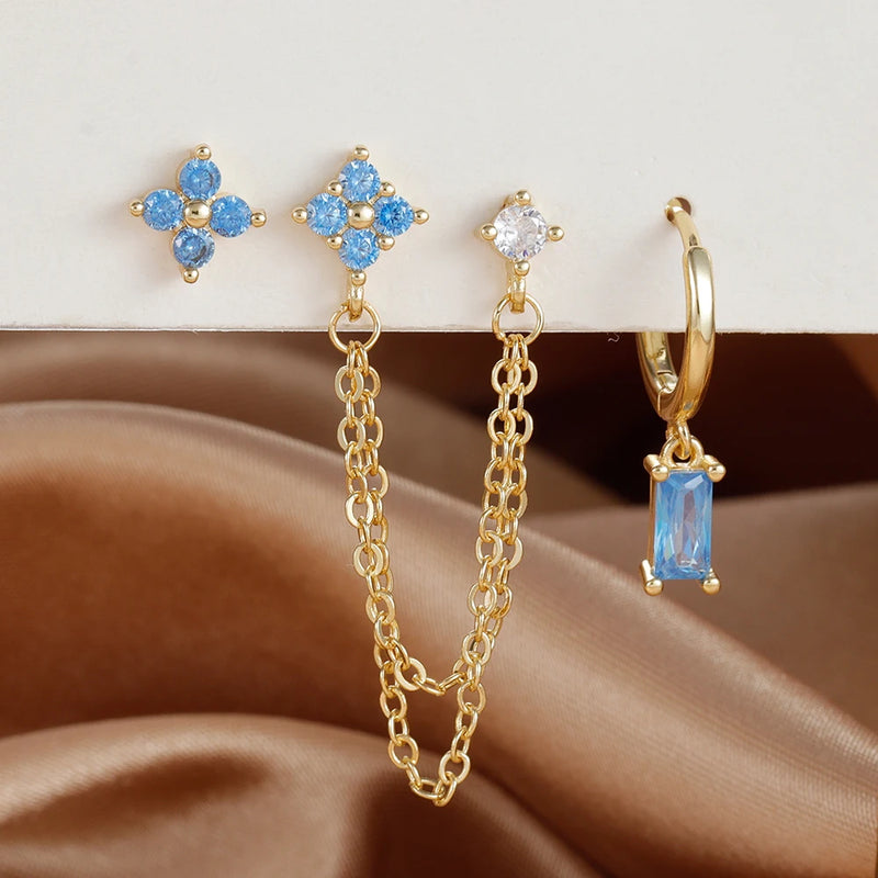 Birthstone Earrings Set