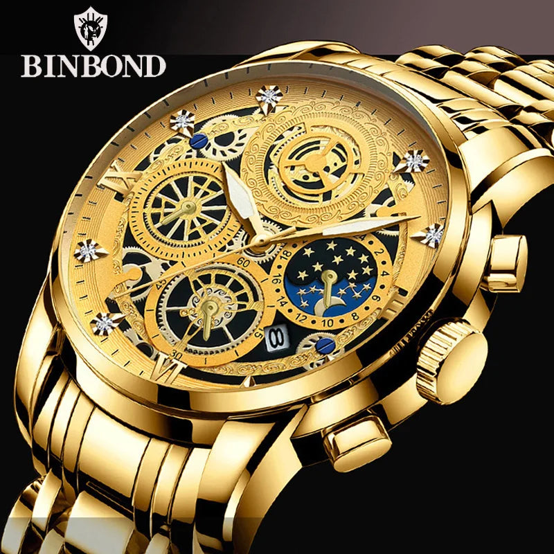 Luxury Fashion Casual Quartz Men's Watch Stainless Steel Strap