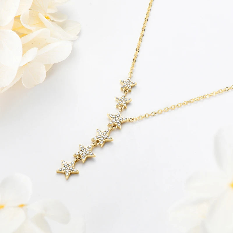 Y-Shape Star Pendant Necklace