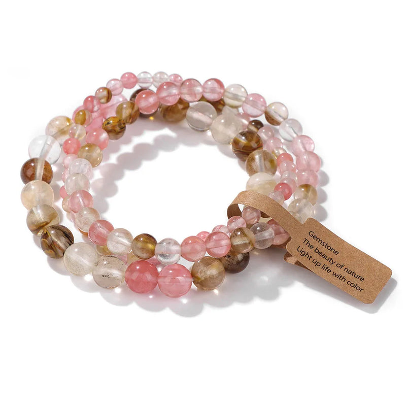 Rhodonite Beads Bracelet Set