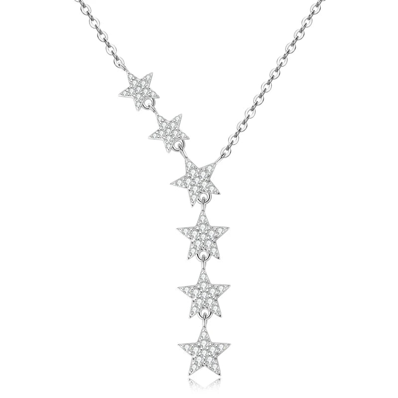 Y-Shape Star Pendant Necklace