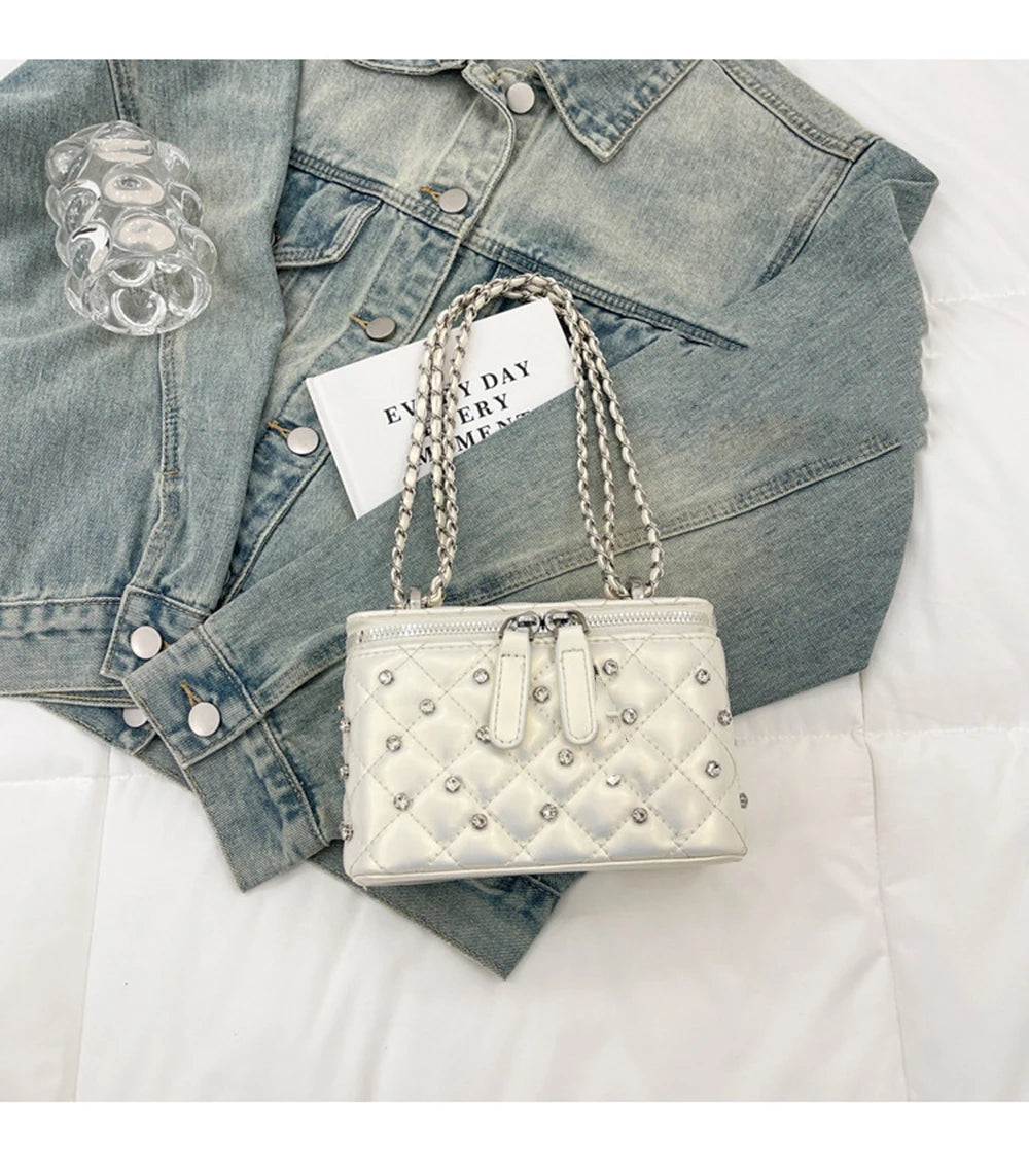 A Chain Leather Handbag. Spring Summer Female Crossbody Bag