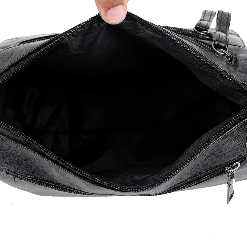 Leather Luxury Handbag. Shoulder Crossbody Handbag