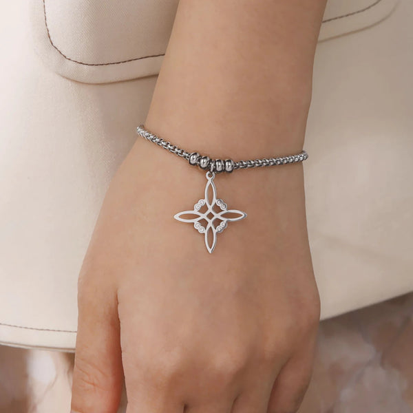 Silver Celtic Knot Bracelet: Wicca Chic Style- unisex