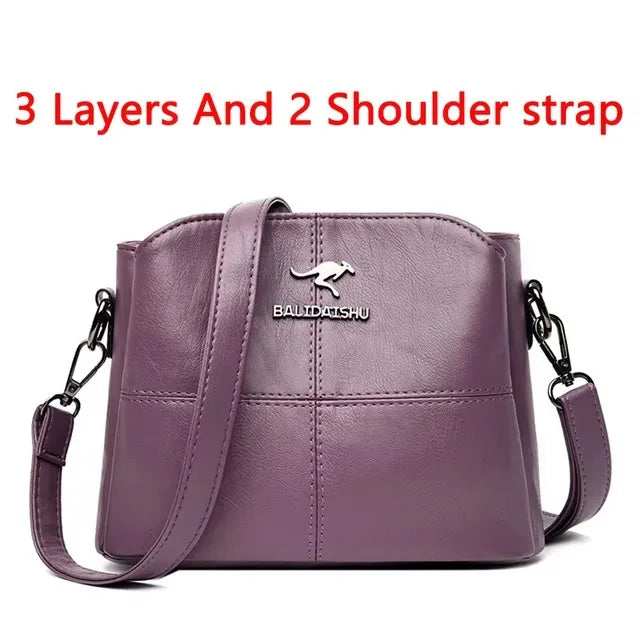 Leather Luxury Handbag. Shoulder Crossbody Handbag