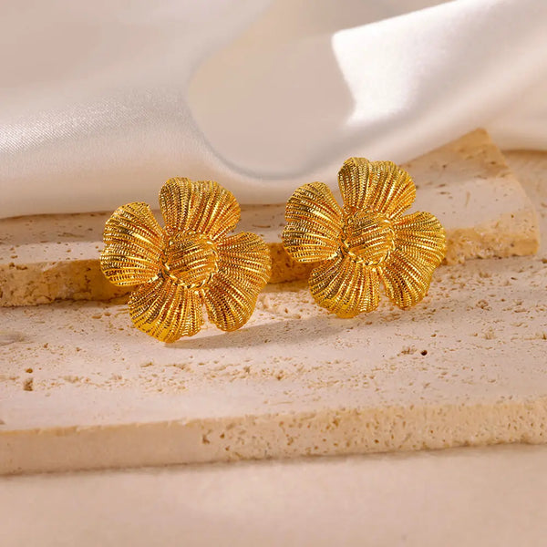 Vintage Flower Stud Earrings