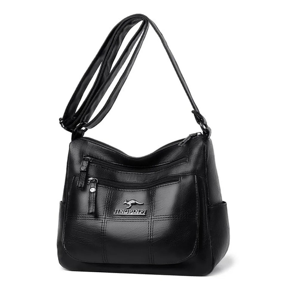Leather Luxury Handbag. Shoulder Crossbody Handbag
