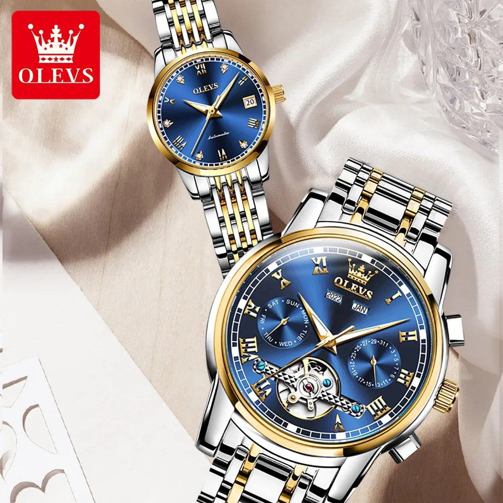 Watches for Men and Women Waterproof Watches His or Hers Lover's Watch Set