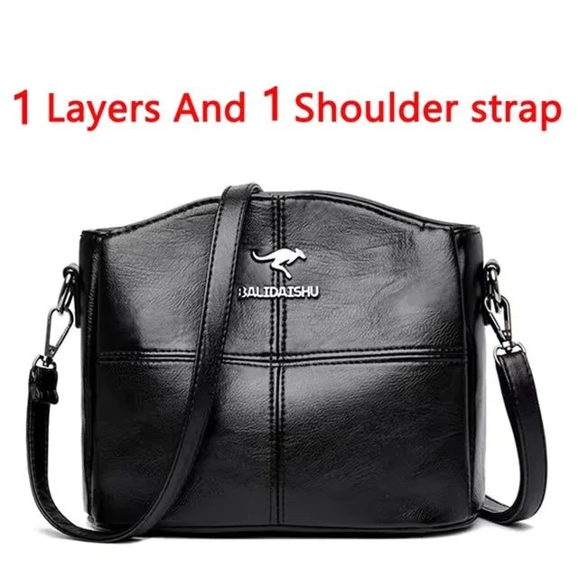 Leather Luxury Handbag. Shoulder Crossbody Handbag